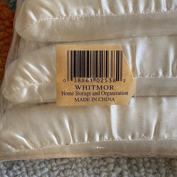 Whitmor I Padded Satin Hangers I Bone I Set of 10 - Picture 4 of 14